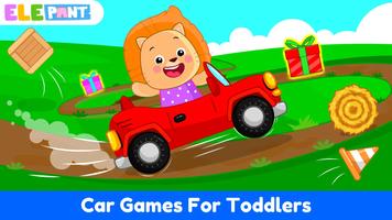 ElePant Car games for toddlers ポスター