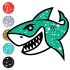 Baby Shark Glitter Coloring آئیکن
