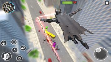 Flying Bat Superhero Man Games โปสเตอร์