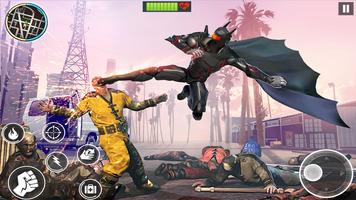 Flying Bat Superhero Man Games تصوير الشاشة 1