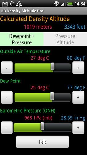 Bb Density Altitude Calculator For Android Apk Download