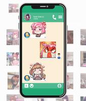 Stickers Doki Doki LC For WhatsApp capture d'écran 1