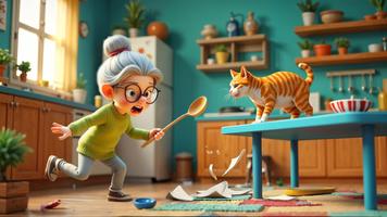 Prank Cat vs Angry Granny скриншот 1