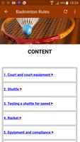 برنامه‌نما Badminton Rules عکس از صفحه
