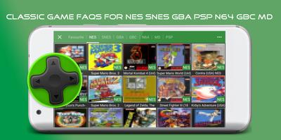 FAQs & Emulators for GBA SNES N64 Affiche