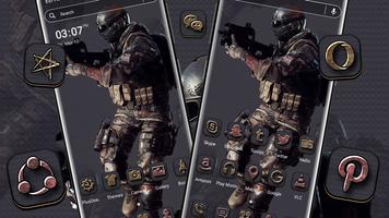Black Commando Launcher Theme capture d'écran 2