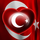 Türkei-Flaggen-Hintergründe Zeichen