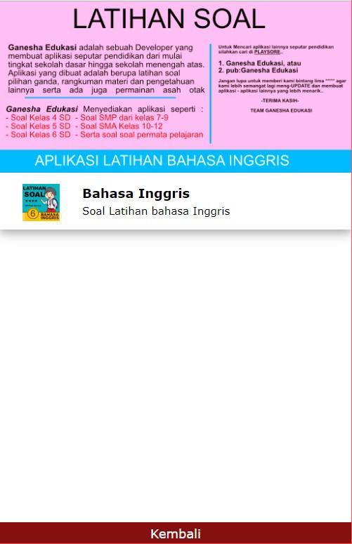 Bahasa Inggris Kelas 6 Bahasa Inggris Kelas 6