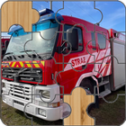 Puzzle de camion pompiers icône