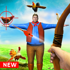 Crazy Chicken Shooting Game : Archery Killing icône