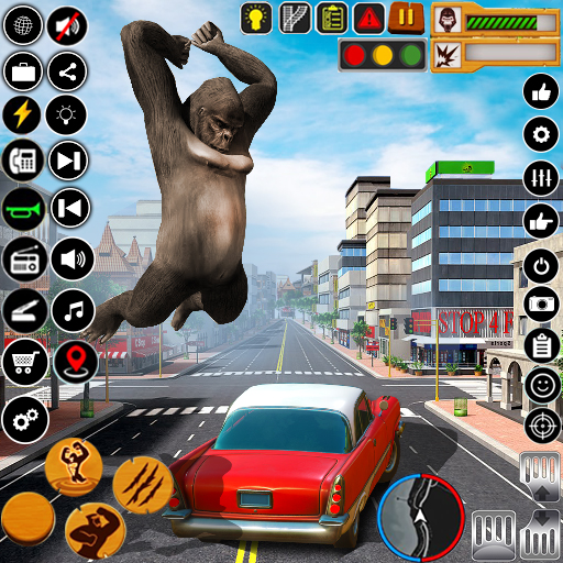 Wütender Gorilla-City-Angriff