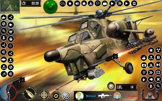 Army Gunship Helicopter পোস্টার