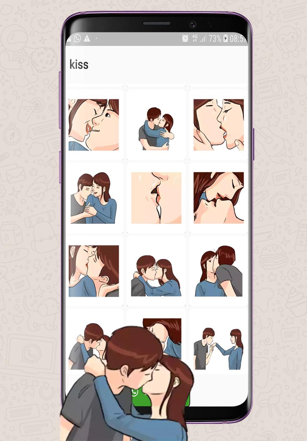 Love Romance Sticker For Whatsapp Kiss And Hugs For Android