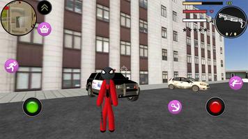 Stickman Spider Rope Hero : Crime City Simulator Poster