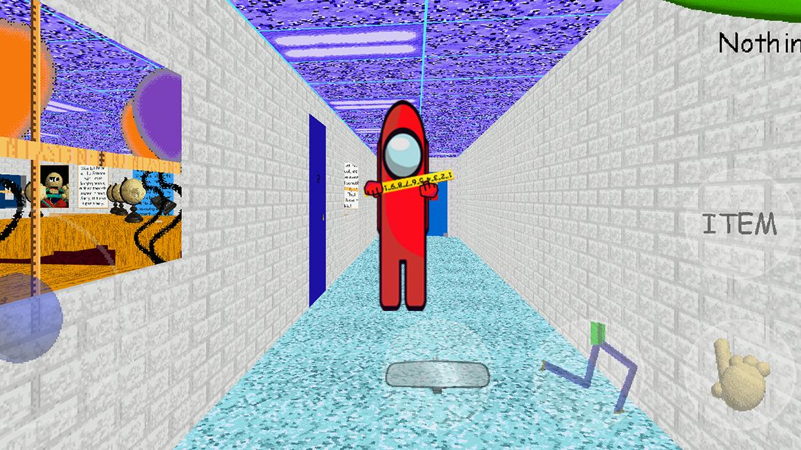 Baldi s basics plus mod. Baldi among us. Red Baldi s Basics in among us. БАЛДИ игра. Baldi Android.