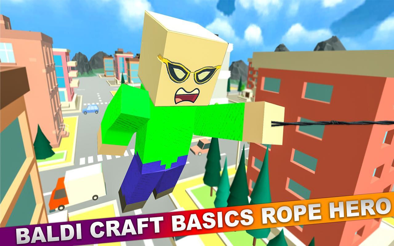 Baldi Craft Basics Spider Rope Hero Crime City For Android Apk Download - how to be baldys basics in robloxian highschool