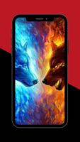 Neon Wolf Wallpaper ảnh chụp màn hình 3