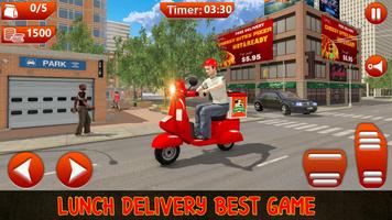 Moto Bike Pizza Delivery Games Plakat