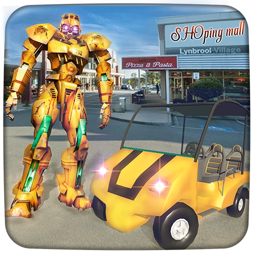 Roboter-Einkaufszentrum-Taxifahrer