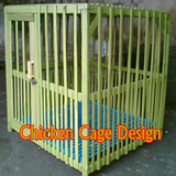 Conception de cage de poulet en bambou icône