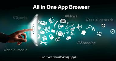 All in One App-social Browser Affiche
