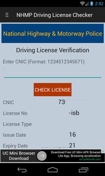 Motorway License Checker screenshot 1