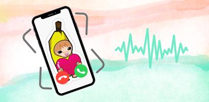 Banana Cat llorando Fake Call Poster