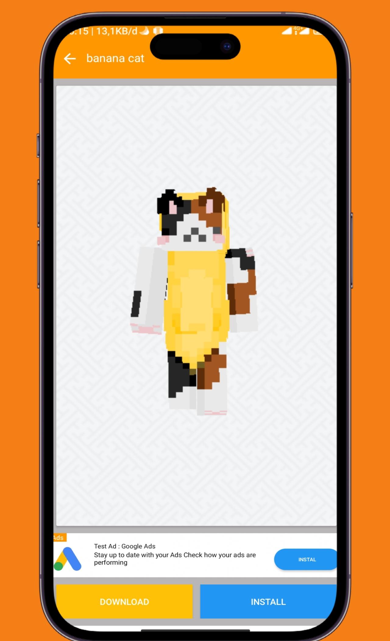 Banana Cat Skin for Minecraft APK للاندرويد تنزيل