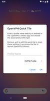 برنامه‌نما OpenVPN Quick Settings Tile عکس از صفحه
