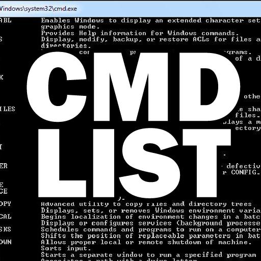 Cmd Command Prompt List