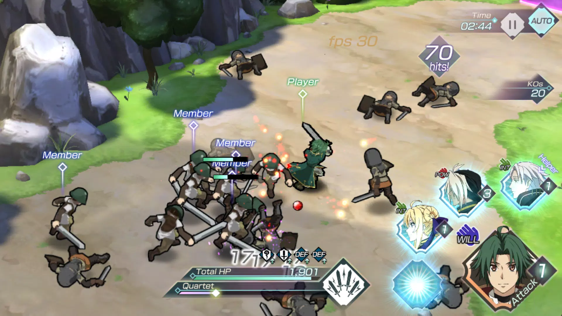 Record of Grancrest War: Quartet Conflict Gameplay Android / iOS (by BANDAI  NAMCO) 