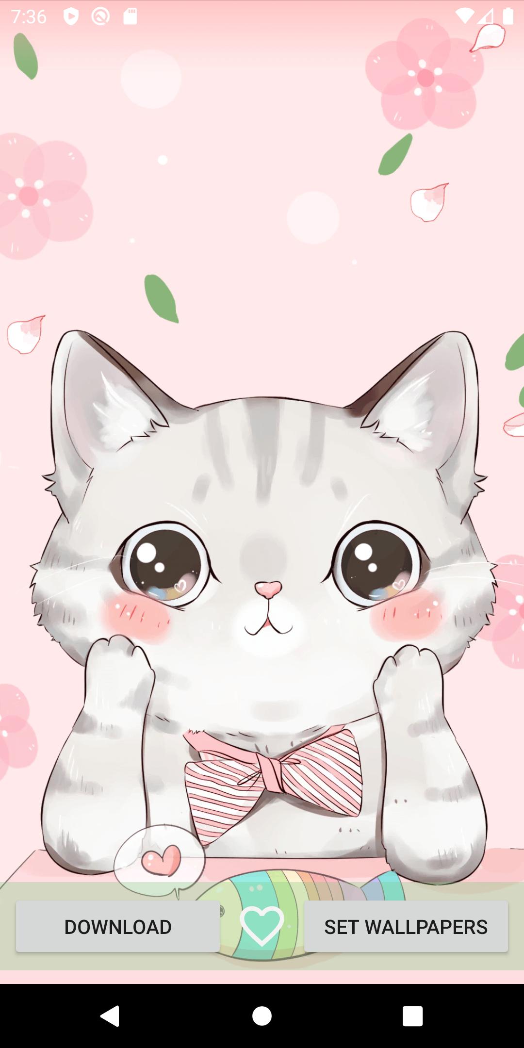 Fond d'écran de dessin animé de chat kawaii HD APK pour Android Télécharger