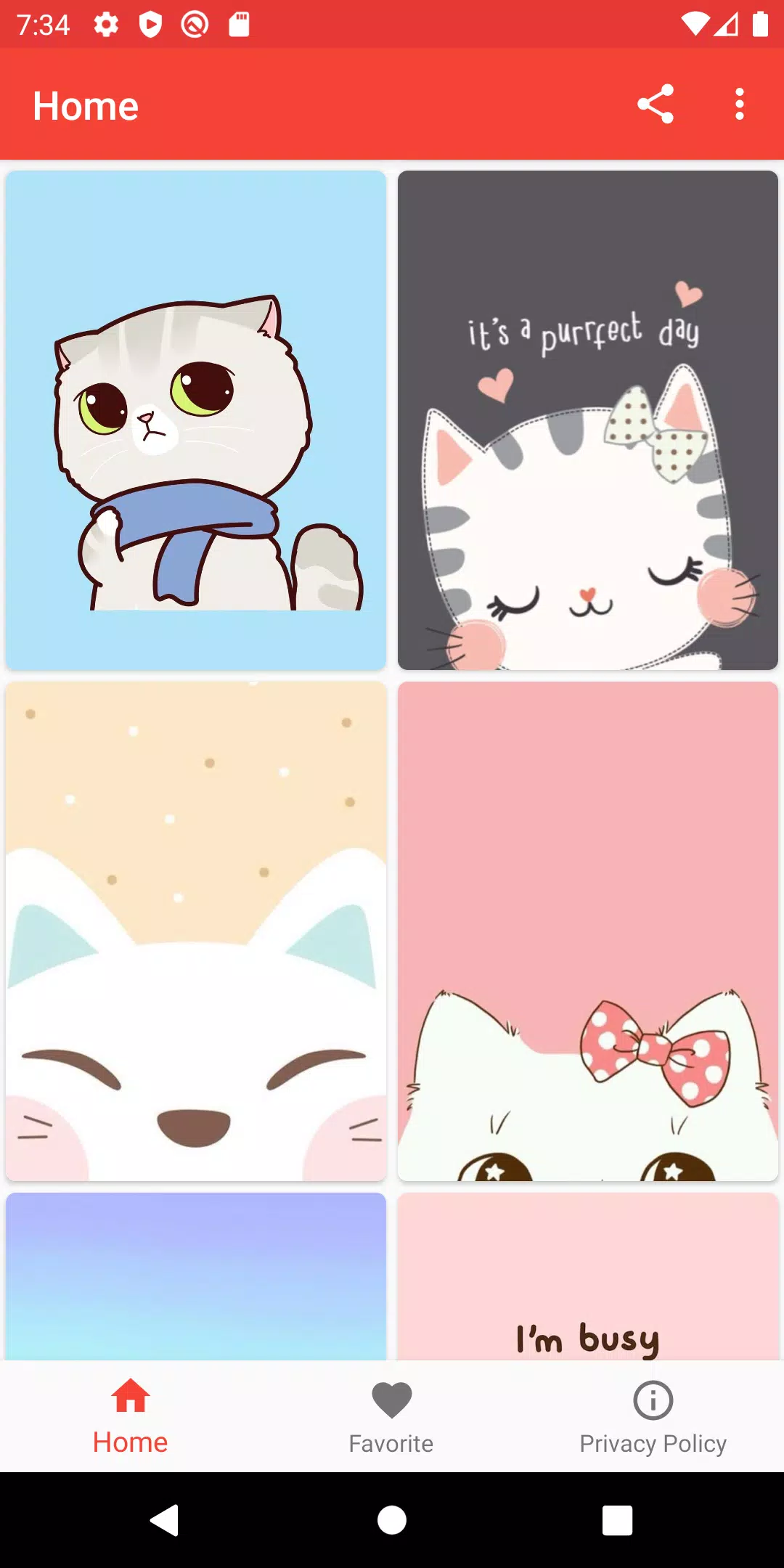 Anime cat icon for an app