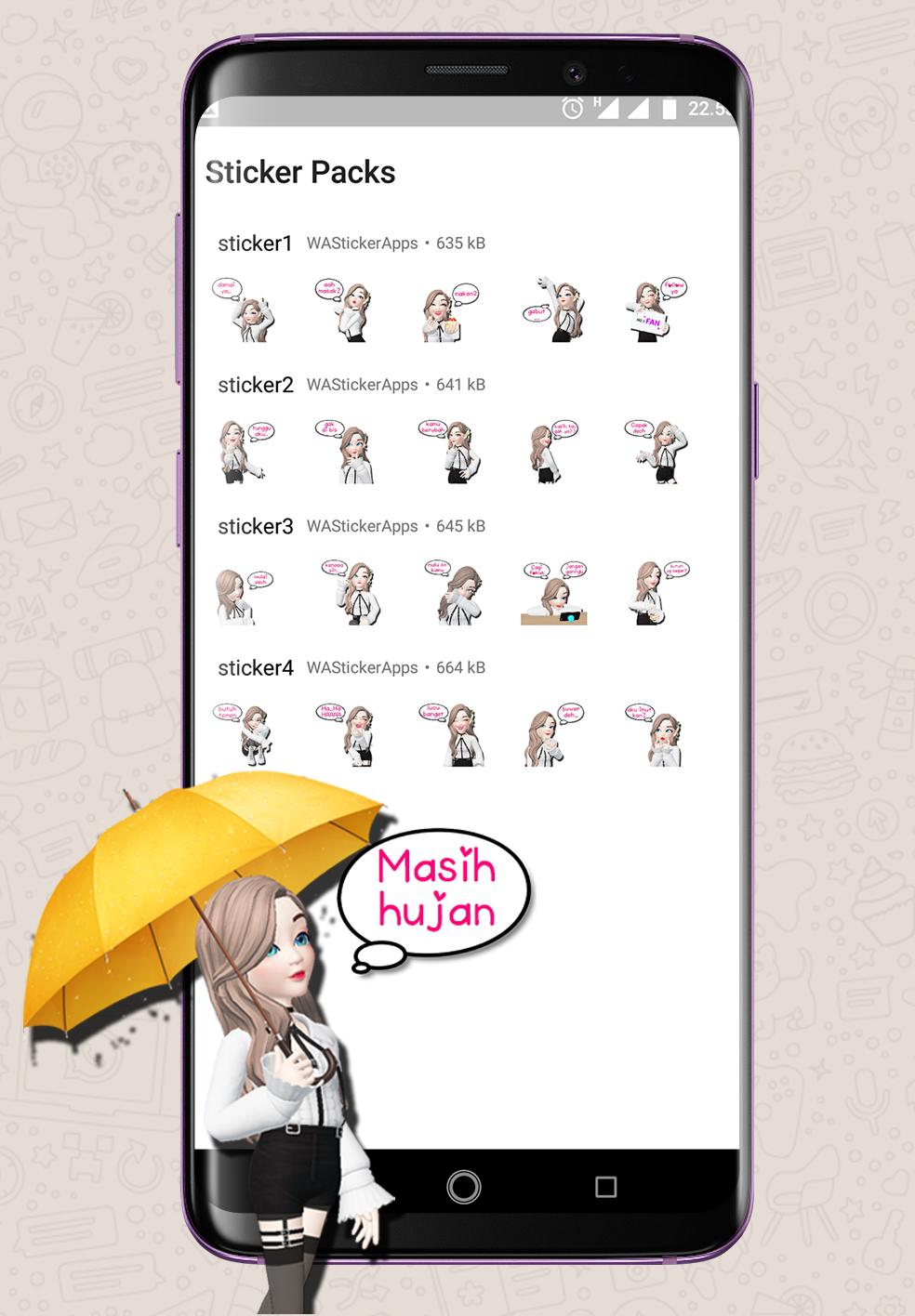 Wa Sticker Cewe Cute