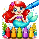 Mermaid Coloring: Kids Games aplikacja