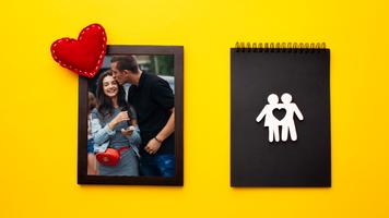 Romantic Love Photo Frame Plakat