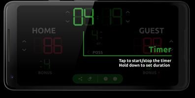 Basketball Scoreboard captura de pantalla 3