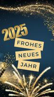 frohes neues jahr 2025 постер