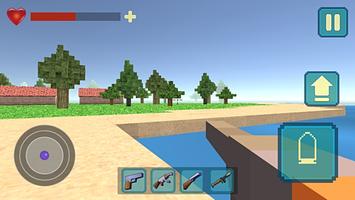 Pixel Shooter War On Island 3D screenshot 1