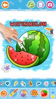 Poster Fruits and Vegetables Coloring