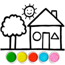 Glitter House coloring for kid APK