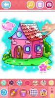 Glitter House coloring for kid screenshot 2