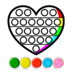 Glitter Pop It Coloring Game آئیکن