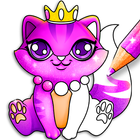 Glitter Kitty Cats Coloring آئیکن