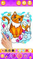 Glitter Kitty Cats Coloring اسکرین شاٹ 1