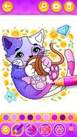 Glitter Kitty Cats Coloring imagem de tela 2