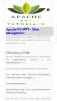 Learn Apache POI PPT Tutorials capture d'écran 2