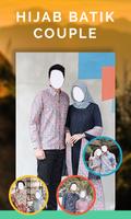 Hijab Batik Couple Photo Frame captura de pantalla 1
