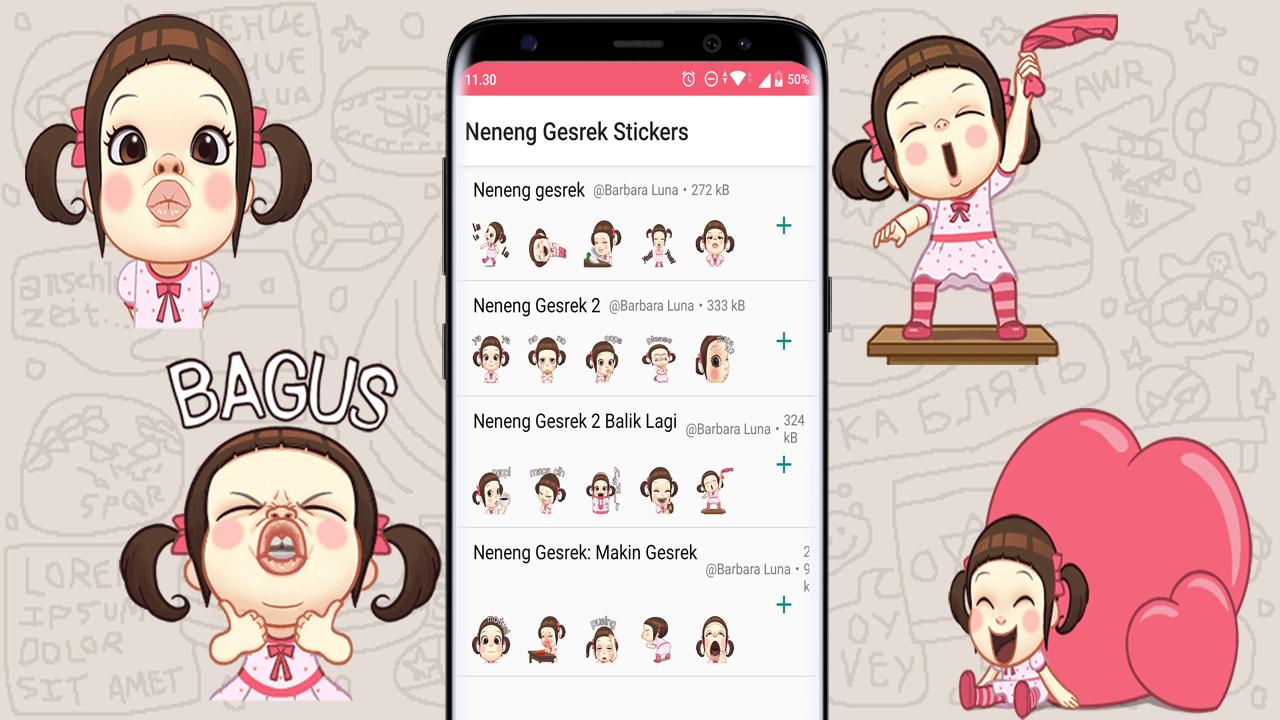 Neneng Gesrek Stickers Lucu For Android Apk Download