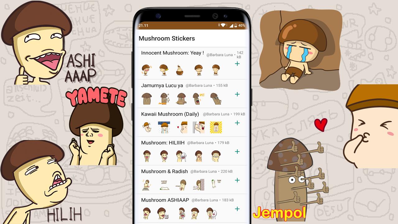 Stiker Mushroom Lucu For Android Apk Download